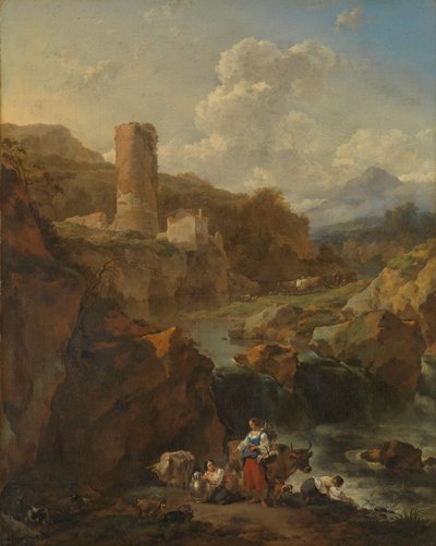 Olasz táj alkotó: Nicolaes Pietersz Berchem