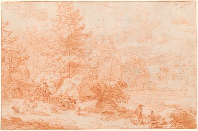 Tivolit idéző északi táj fantasy alkotó: Nicolaes Pietersz Berchem