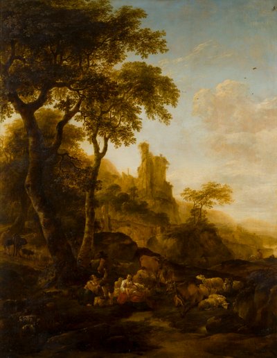 Pásztori táj, 1640-83 körül (olaj, tábla) alkotó: Nicolaes Pietersz. Berchem