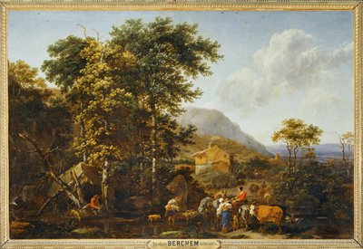 Tájkép nagy fával ... alkotó: Nicolaes Pietersz. Berchem