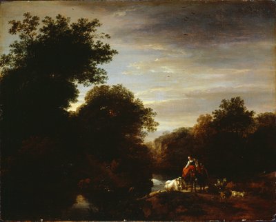 Parasztok egy Fordnál alkotó: Nicolaes Pietersz. Berchem