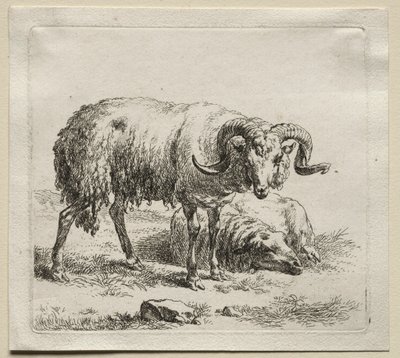 Ram és bárány. alkotó: Nicolaes Pietersz. Berchem