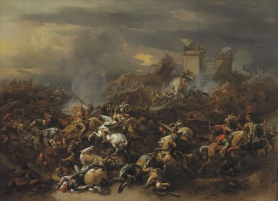 Nagy Sándor csatája Porus király ellen alkotó: Nicolaes Pietersz. Berchem