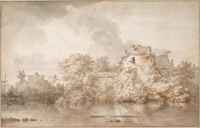 Folyói táj Montfoort közelében alkotó: Nicolaes Pietersz. Berchem