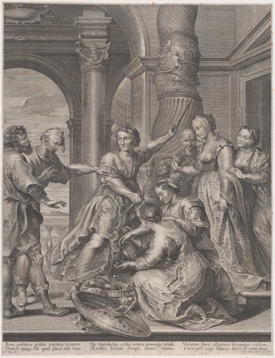 Akhilleusz és Lycomedes lányai, kb. 1620-26., kb. 1620-26. alkotó: Nicolaes Ryckmans
