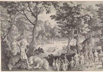 Dávid Góliátban alkotó: Nicolaes de Bruyn
