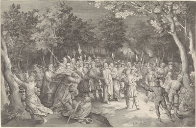 Judas Kiss és Krisztus letartóztatása alkotó: Nicolaes de Bruyn