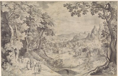 Táj szarvasvadászattal alkotó: Nicolaes de Bruyn