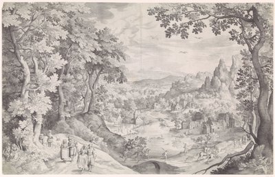 Táj szarvasvadászattal alkotó: Nicolaes de Bruyn