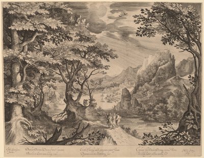 A tanítványok az emmausi úton alkotó: Nicolaes de Bruyn, after Gillis van Coninxloo III