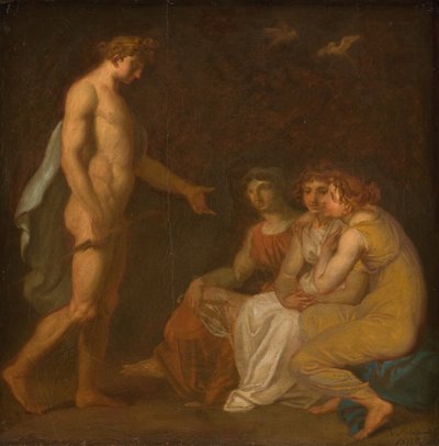Apolló a Parcae-t kéri, hogy látogassa meg Cerest, aki elmenekült a Földről alkotó: Nicolai Abildgaard