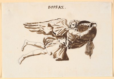 Boreas. Terjedelmes dombormű a szelek tornyán Pamphilusban és Davusban beszélgetés közben alkotó: Nicolai Abildgaard
