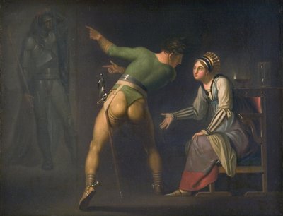 Hamlet és az anyja. Epizód Shakspeare Hamletjéből alkotó: Nicolai Abildgaard