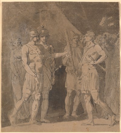 Jelenet Voltaire "Le triumvirat" című művéből, valószínűleg 1. felvonás, 4. jelenet alkotó: Nicolai Abildgaard