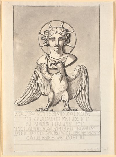 A napisten képe egy sas fölött alkotó: Nicolai Abildgaard