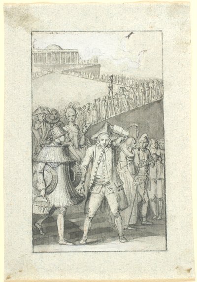 Illusztráció vázlat Johs. Ewald története "A boldogság temploma. Egy álom" összegyűjtött írásainak kiadásában alkotó: Nicolai Abildgaard