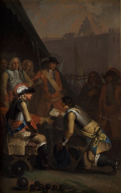 Magnus Stenbock 1714-ben, 1785-ben átadja Tønning erődjét IV. Frigyesnek. alkotó: Nicolai Abraham Abildgaard