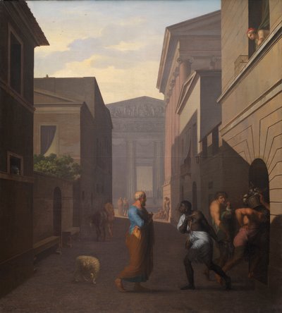 Simo és egykori rabszolgája, Sosia, 1803 alkotó: Nicolai Abraham Abildgaard
