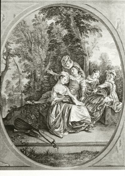 Zenei osztály (metszet) alkotó: Nicolas (after) Lancret