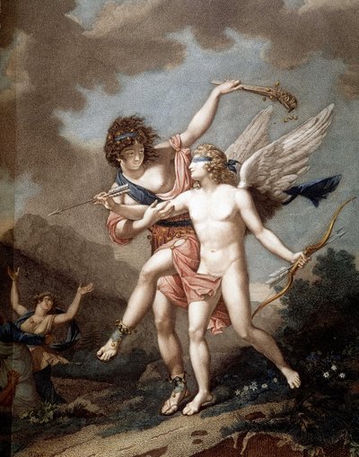 Az őrület által vezetett szerelem alkotó: Nicolas Andre (after) Monsiau