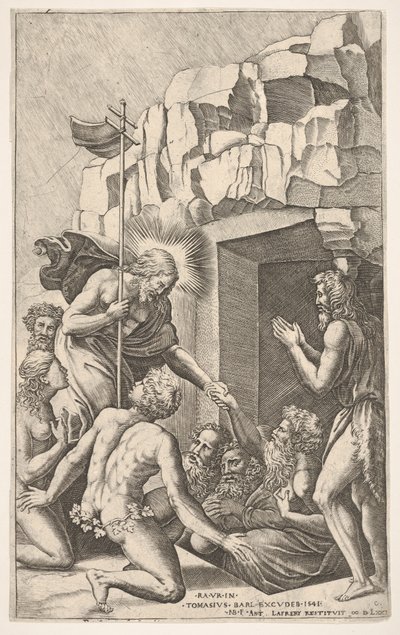 Krisztus Limbóban, Raphael után, 1541. alkotó: Nicolas Beatrizet
