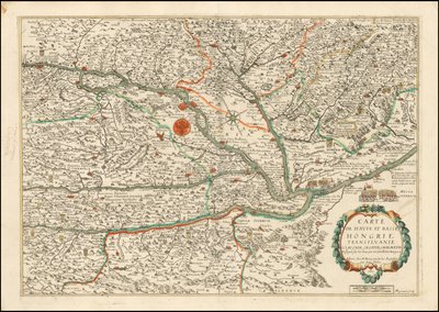 1663-as térkép Felső- és Alsó-Magyarországról, Erdélyről, Szlovéniáról, Horvátországról és Dalmáciáról, kiadta Nicolas Berey. alkotó: Nicolas Berey