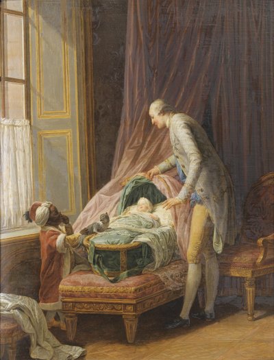 Louis Philippe Joseph dOrléans 1747-1793, a bölcsőnél, 1774 alkotó: Nicolas-Bernard Lepicie