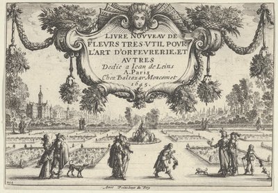 Címtábla, a Nagyon hasznos virágok új könyvéből, 1645., 1645. alkotó: Nicolas Cochin