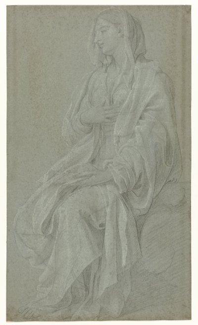 Ülő Madonna alkotó: Nicolas Colombel