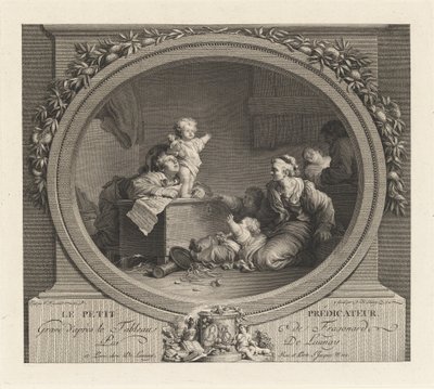 A kis prédikátor alkotó: Nicolas Delaunay after Jean Honoré Fragonard