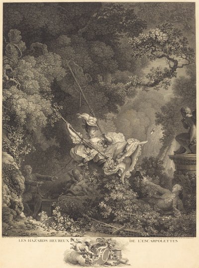 Az Escarpolette boldog veszélyei alkotó: Nicolas Delaunay after Jean Honoré Fragonard