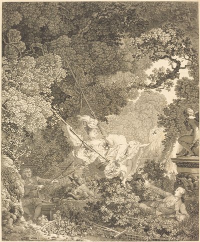 Az Escarpolette boldog veszélyei alkotó: Nicolas Delaunay after Jean Honoré Fragonard