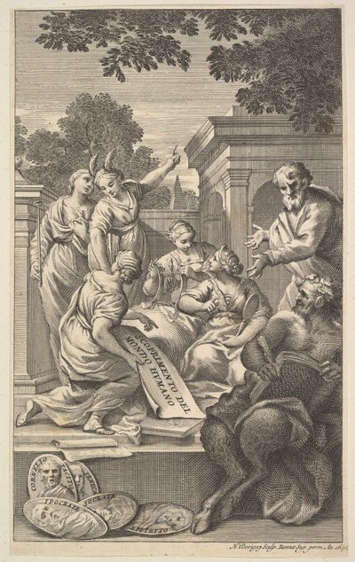 A Bölcsészetet ünneplő allegorikus kompozíció, 1695. alkotó: Nicolas Dorigny