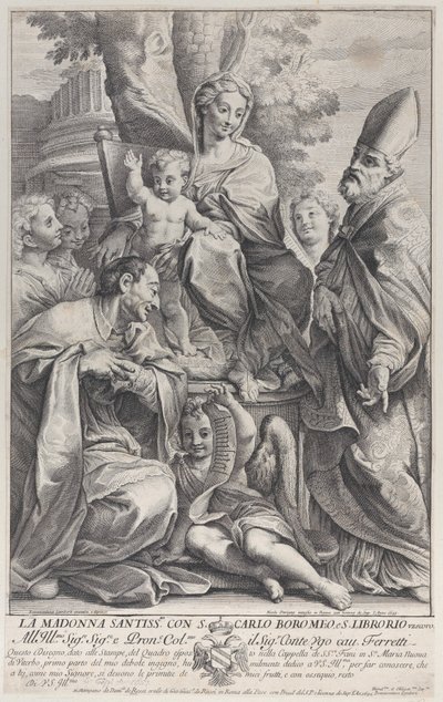 Szűz és gyermek Szent Liboriusszal és Carlo Borromeóval, 1693-95., 1693-95. alkotó: Nicolas Dorigny