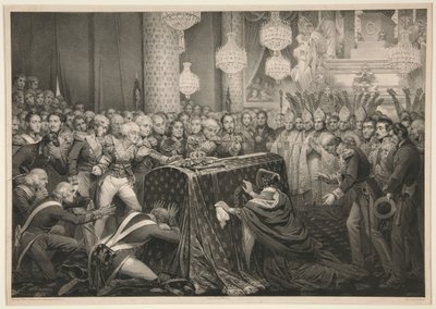 Napóleon császár földi maradványai az Invalidusok templomában alkotó: Nicolas Eustache Maurin