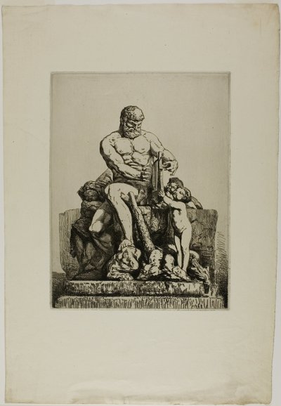 Hercules, első tábla Chifflart Tizenkét rézkarcából alkotó: Nicolas François Chifflart