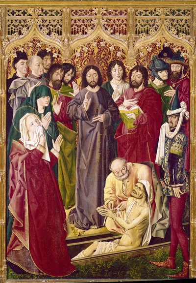 Lázár feltámadása (tempera a panelen alkotó: Nicolas Froment