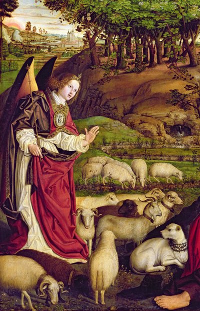 Mózes triptichonja és az égő bokor, 1476 körül (173010 részlet) alkotó: Nicolas Froment
