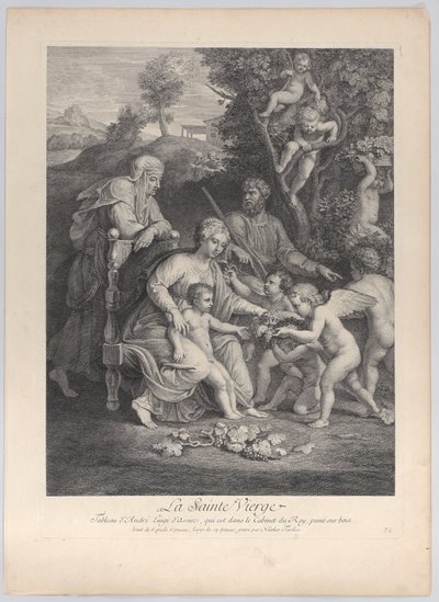 A Szent Család Szent Erzsébettel és angyalokkal, kb. 1729., kb. 1729. alkotó: Nicolas Henri Tardieu