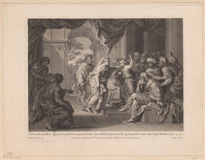 A tizenkét éves Jézus a templomban alkotó: Nicolas Henri Tardieu
