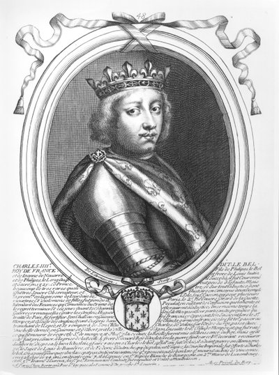 IV. szép Károly (1294-1328), Franciaország és Navarra királya, a "Les Augustes Representations de tous les Rois de France depuis Pharamond jusqu