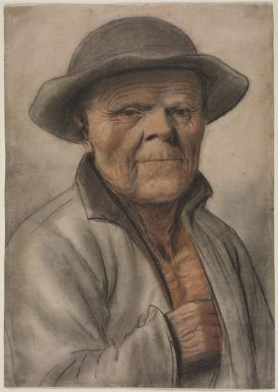 Egy öregember portréja, 1600-as évek. alkotó: Nicolas Lagneau