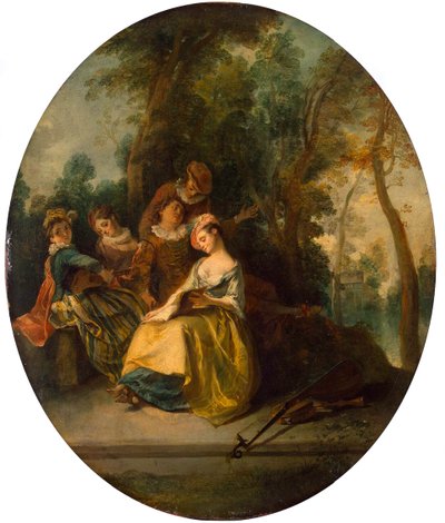 Koncert a parkban”, 1738. alkotó: Nicolas Lancret