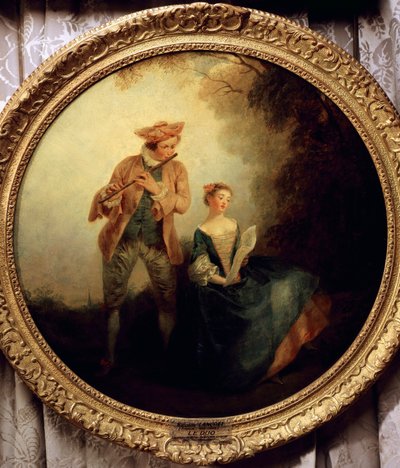Duett, Nicolas Lancret (1690-1743). Franciaország alkotó: Nicolas Lancret
