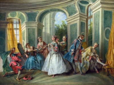Lancret, Nicolas (1690-1743) Az ember négy kora: Ifjúság Olaj, vászon rokokó kb 1735 France National Gallery, London 34,3x45,3 festmény alkotó: Nicolas Lancret