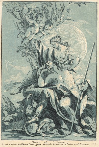 Diana és Endymion alkotó: Nicolas Le Sueur after Sebastiano Conca
