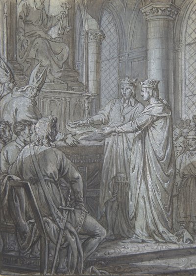 Lajos és Carloman 882-ben, kb. 1791. alkotó: Nicolas Lejeune