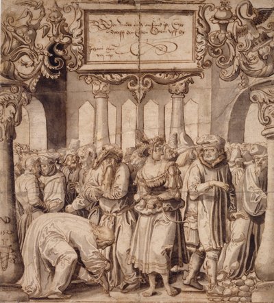 A házasságtörésben elkövetett nő, 16. század eleje alkotó: Nicolas Manuel Deutsch