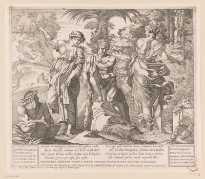 Herkules az erény és az aljasság között alkotó: Nicolas Mignard