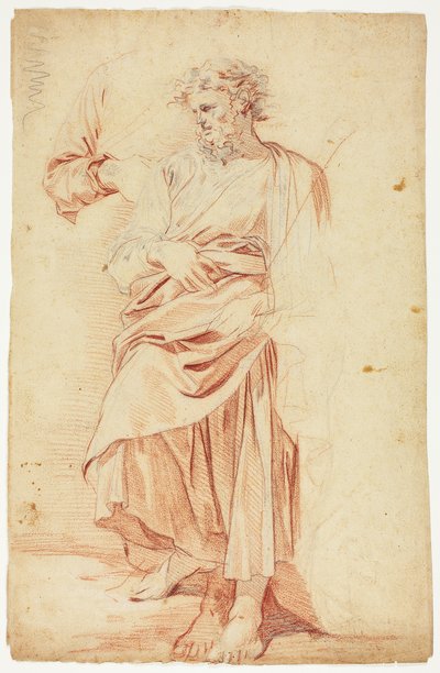 Vázlatok a taláros férfi prófétáról alkotó: Nicolas Mignard